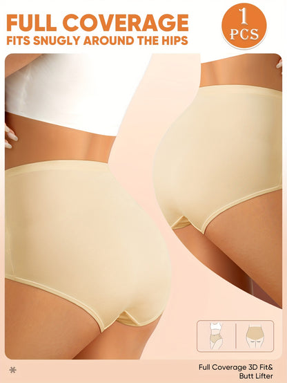 Seamless vormende slip voor dames met hoog model, ademend mesh en kruispatroon, voor tummy control en billenlift